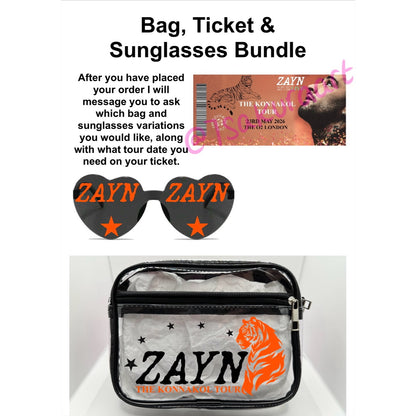 ZM 2026 Tour Concert Bag Clear Stadium Approved PVC Concert Crossbody Bag