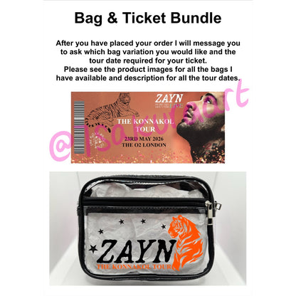 ZM 2026 Tour Concert Bag Clear Stadium Approved PVC Concert Crossbody Bag