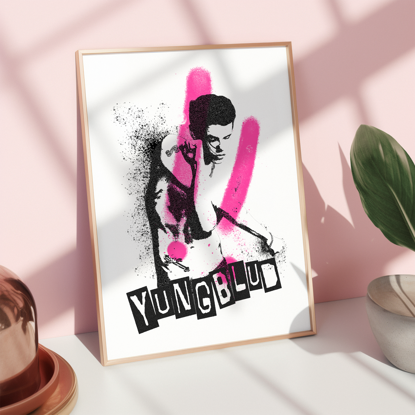 YB Grunge Art Print Poster