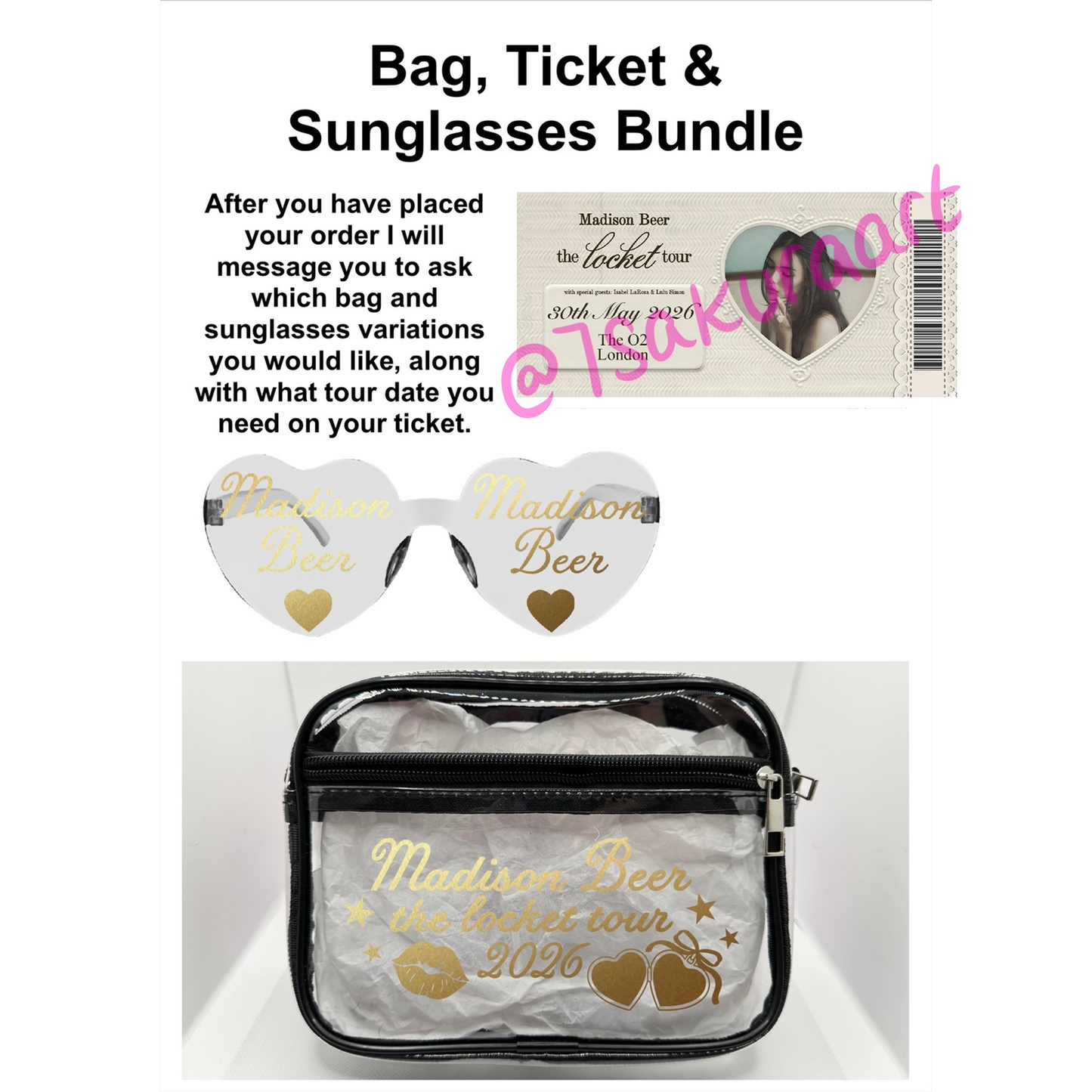 MB 2026 Tour Concert Bag Clear Stadium Approved PVC Concert Crossbody Bag