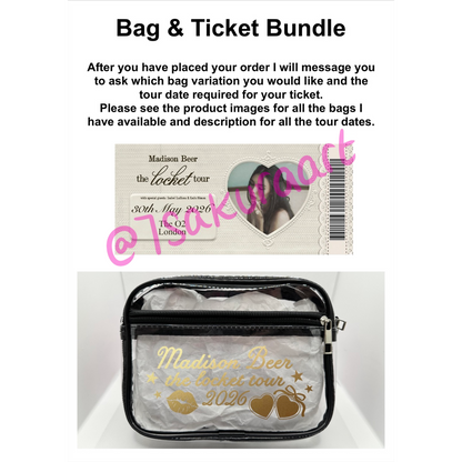 MB 2026 Tour Concert Bag Clear Stadium Approved PVC Concert Crossbody Bag