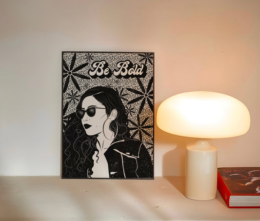 Be Bold, Groovy Empowering Art Print