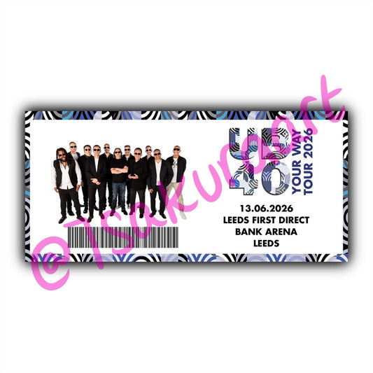UB40 2026 Tour Souvenir Tickets