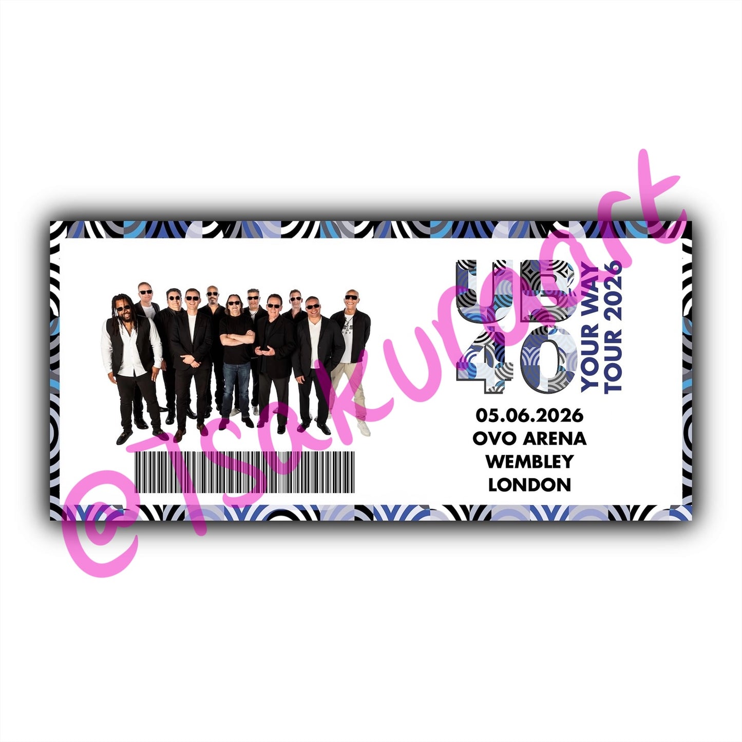 UB40 2026 Tour Souvenir Tickets