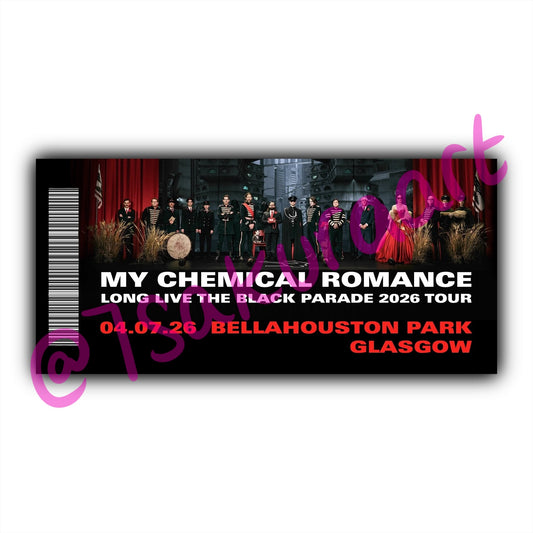 MCR 2026 Tour Souvenir Tickets