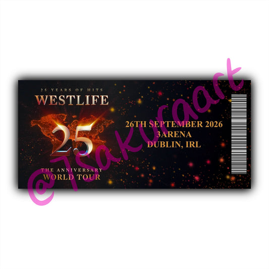 W, 25th Anniversary Tour Souvenir Tickets, 2026 Tour