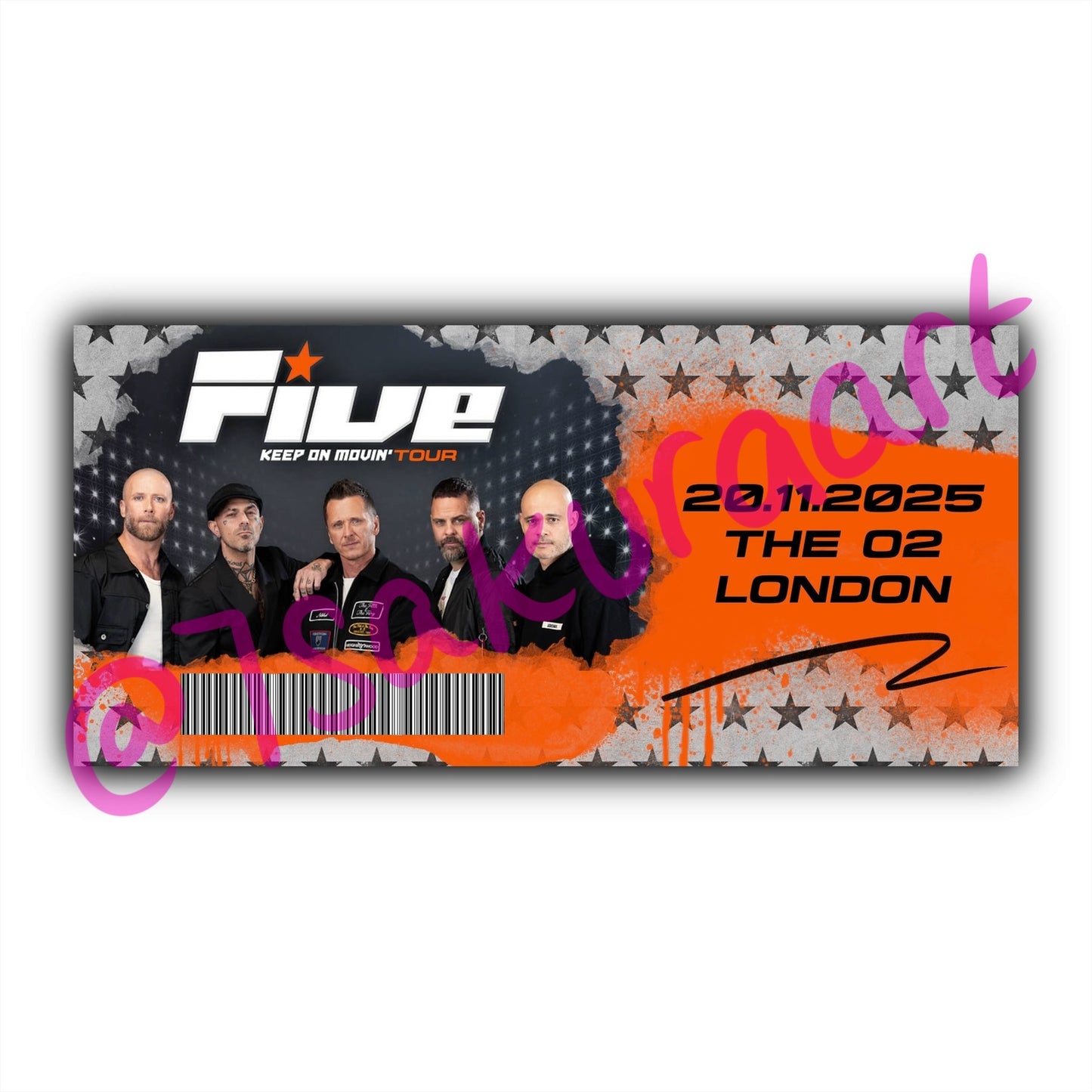 5 2025 Tour Souvenir Tickets