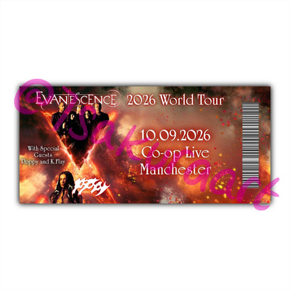 E 2026 Tour Souvenir Tickets