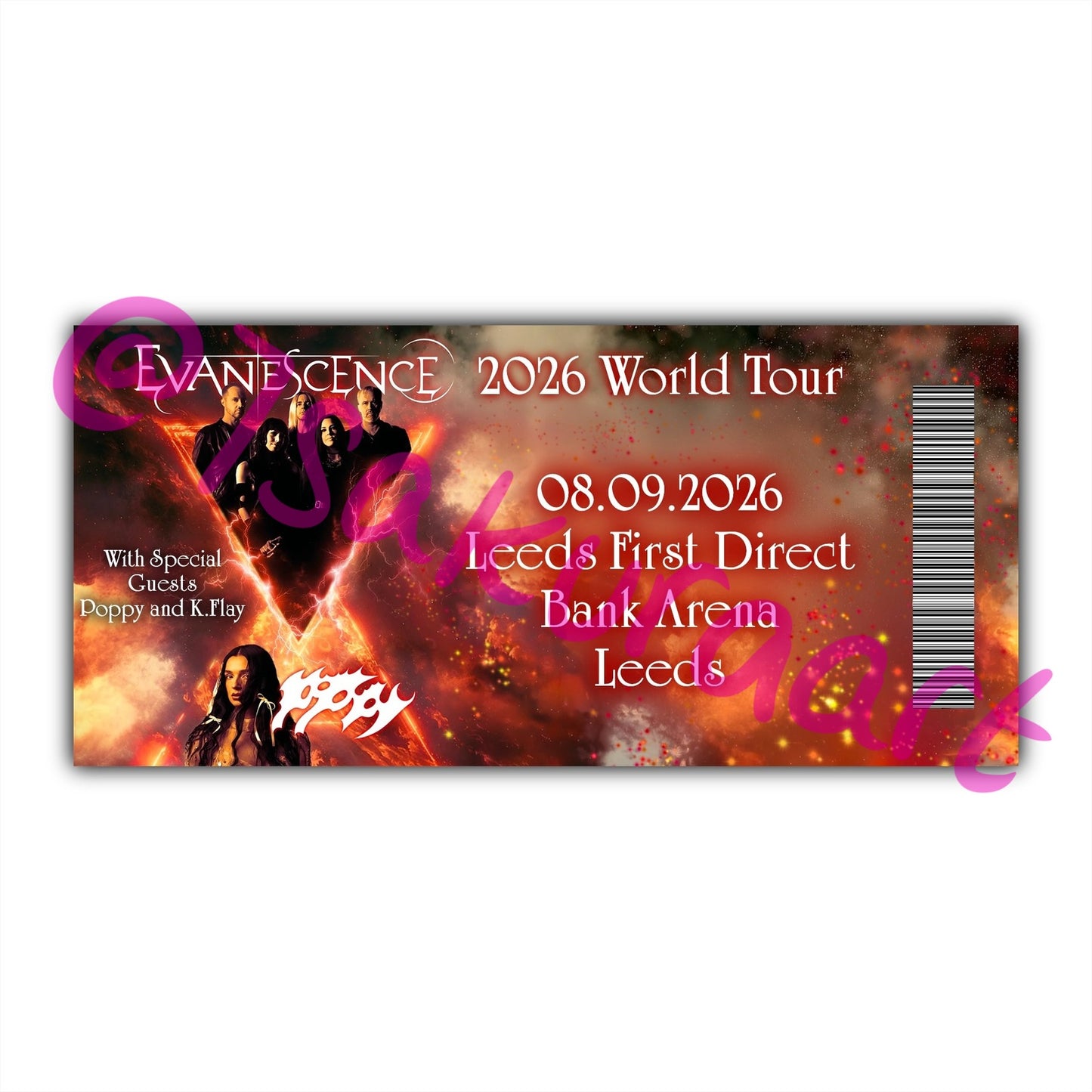 E 2026 Tour Souvenir Tickets
