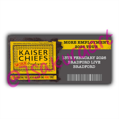 KC 2026 Tour Souvenir Tickets