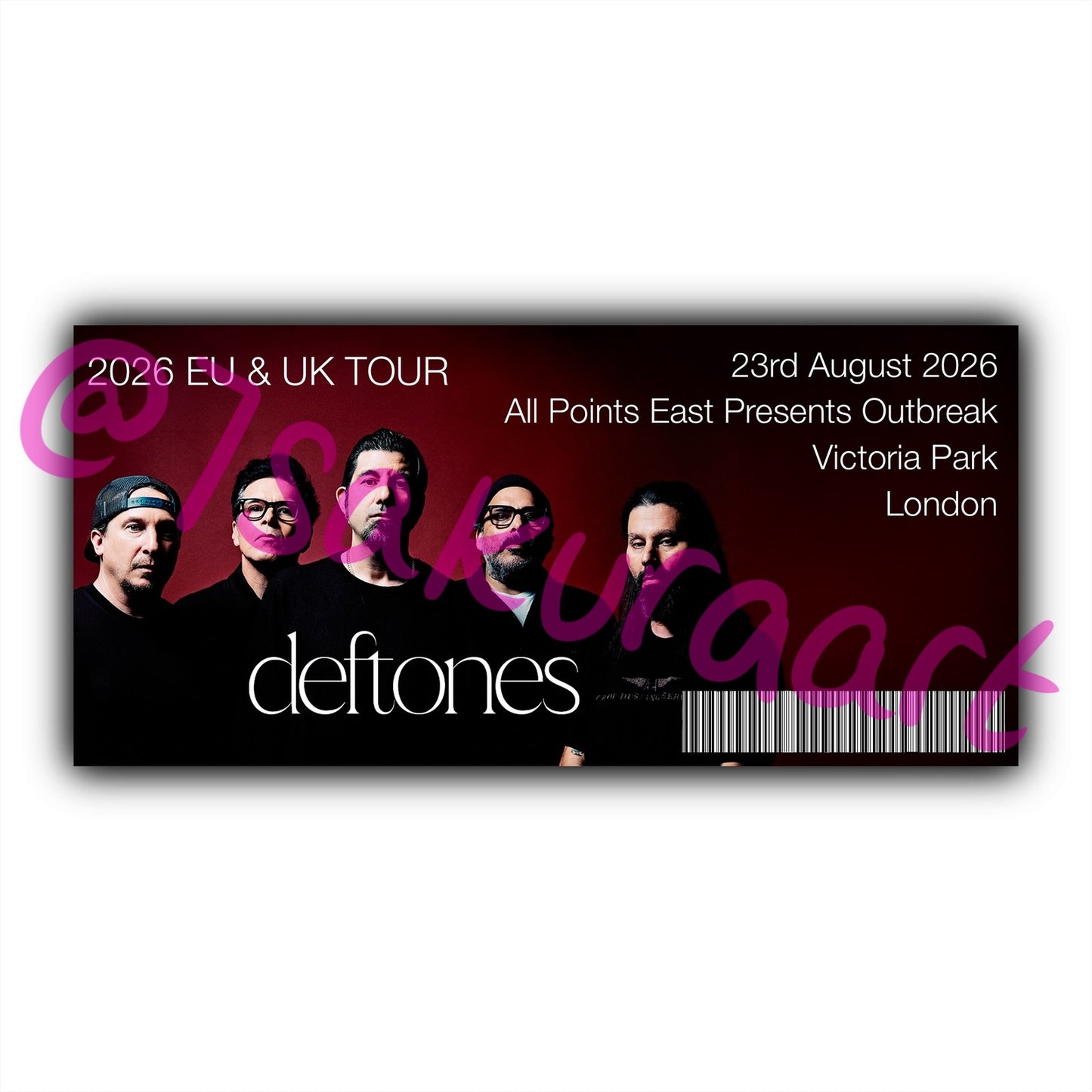D 2026 Tour Souvenir Tickets