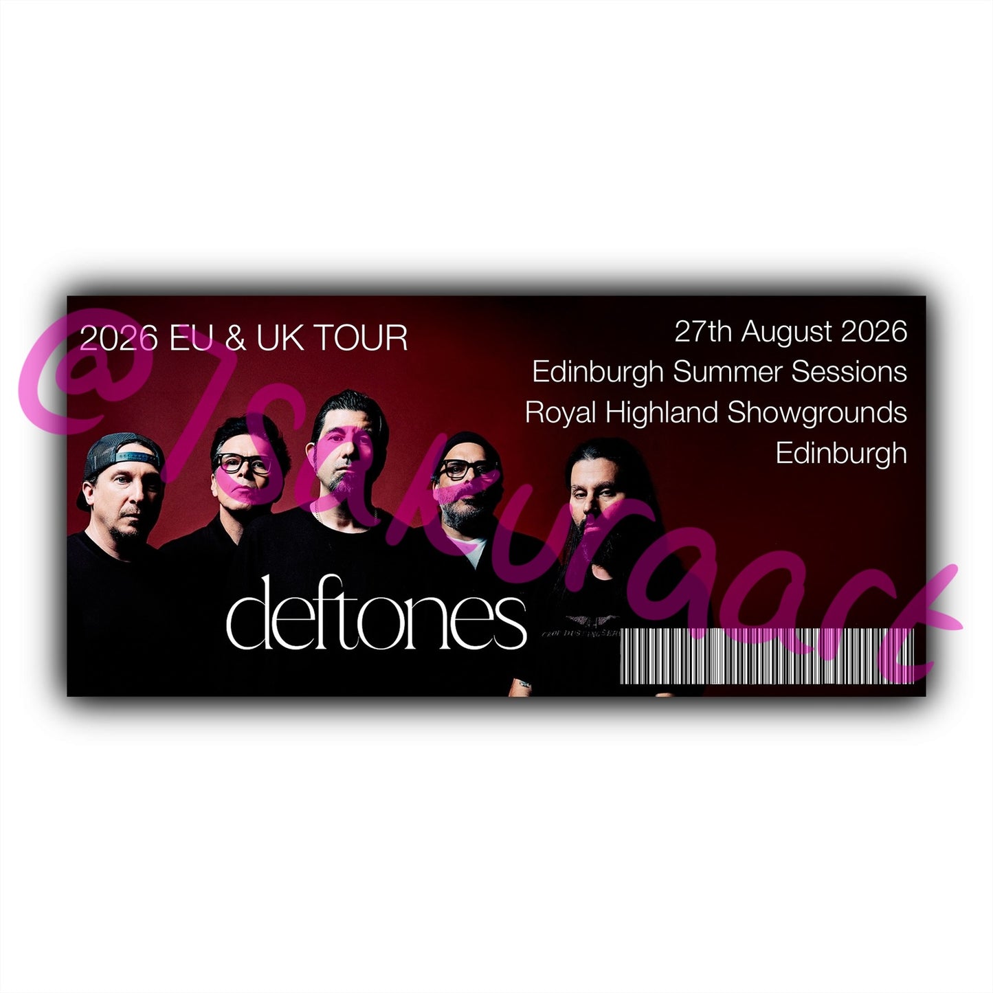 D 2026 Tour Souvenir Tickets