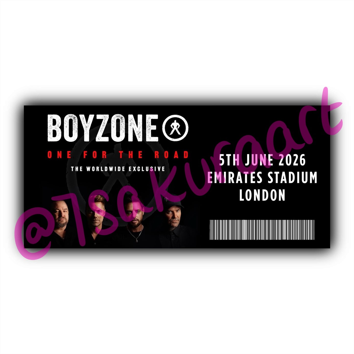 B 2026 Tour Souvenir Tickets