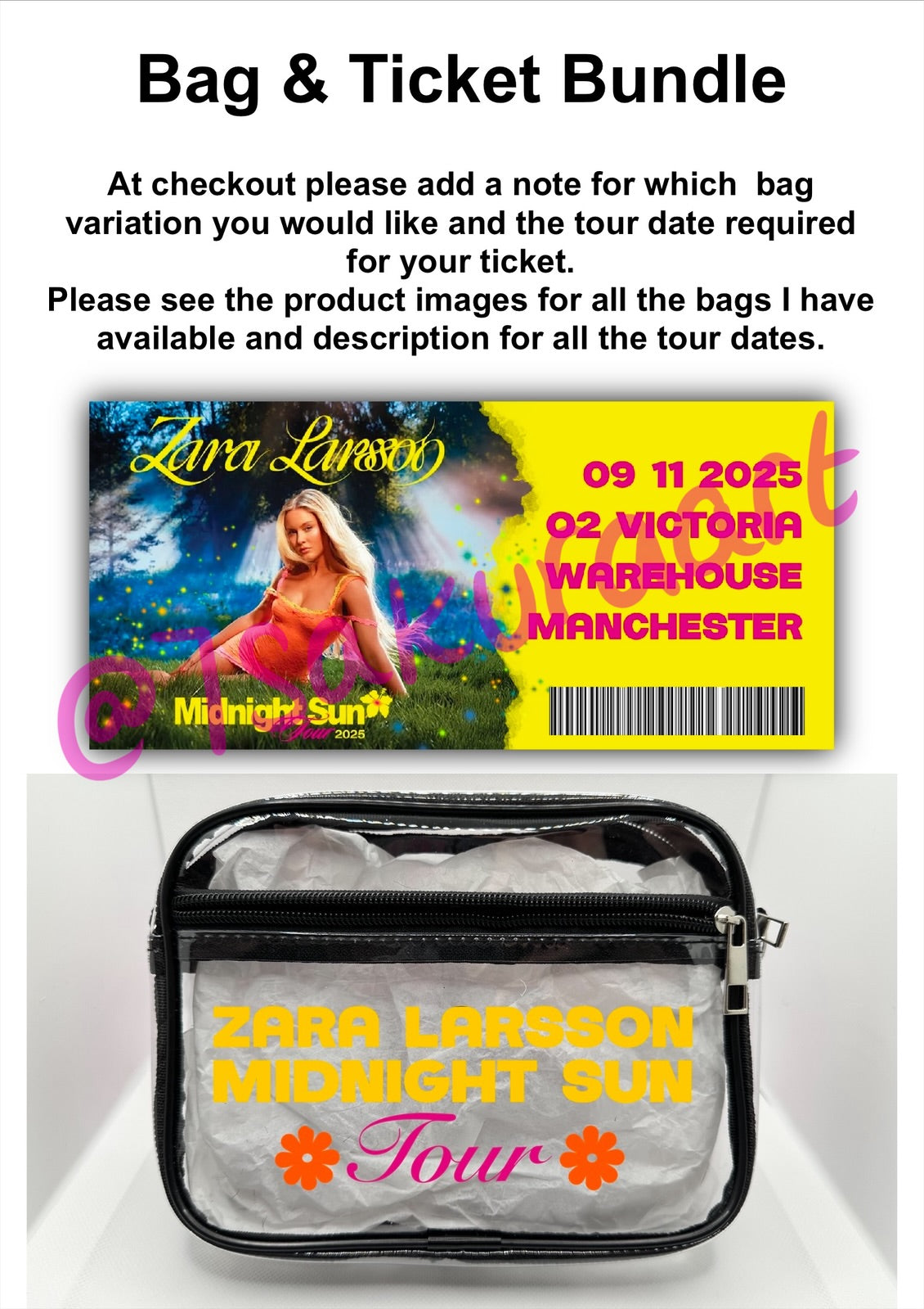 Popstar Tour Concert Bag Clear Stadium Approved PVC Concert Crossbody Bag