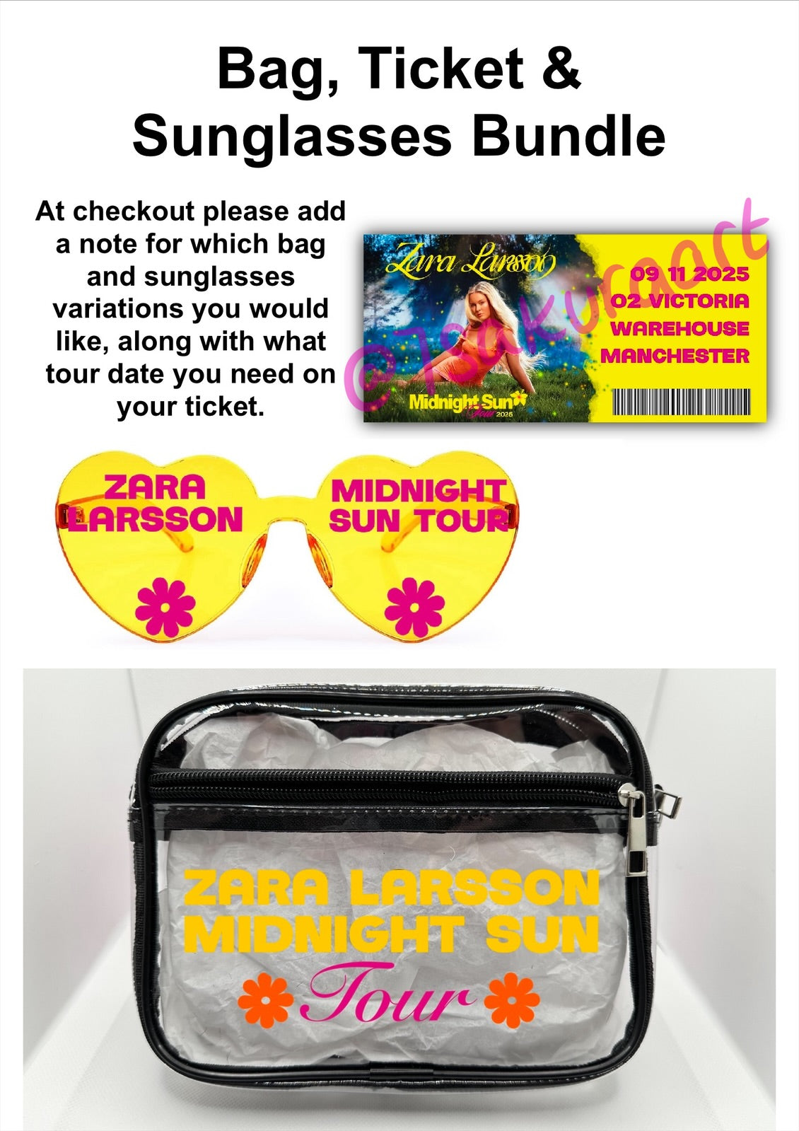 Popstar Tour Concert Bag Clear Stadium Approved PVC Concert Crossbody Bag