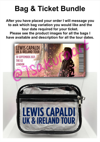 Scottish Singer Tour Concert Bag Clear Stadium Approved PVC Concert Crossbody Bag