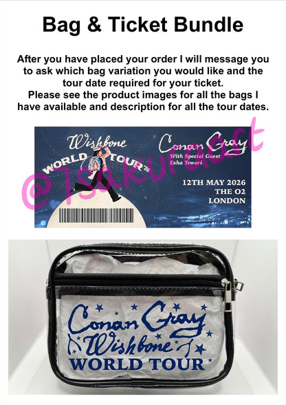CG 2026 Tour Concert Bag Clear Stadium Approved PVC Concert Crossbody Bag