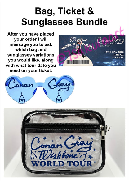 CG 2026 Tour Concert Bag Clear Stadium Approved PVC Concert Crossbody Bag