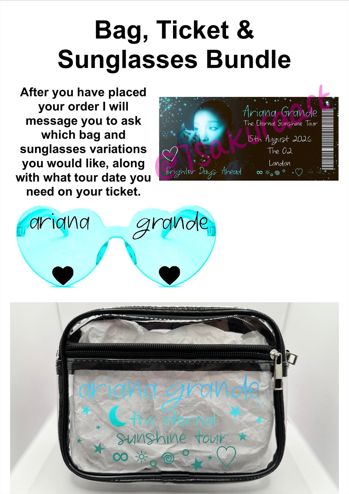 Popstar Tour Concert Bag Clear Stadium Approved PVC Concert Crossbody Bag