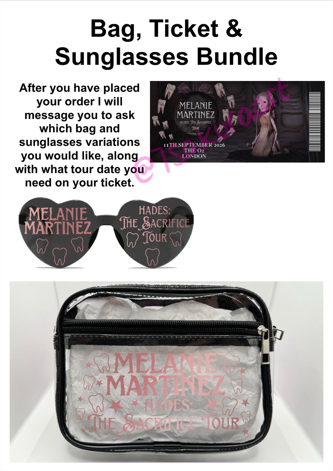MM 2026 Tour Concert Bag Clear Stadium Approved PVC Concert Crossbody