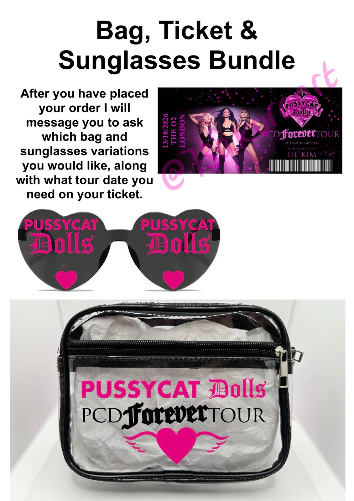 TPD 2026 Tour Concert Bag Clear Stadium Approved PVC Concert Crossbody