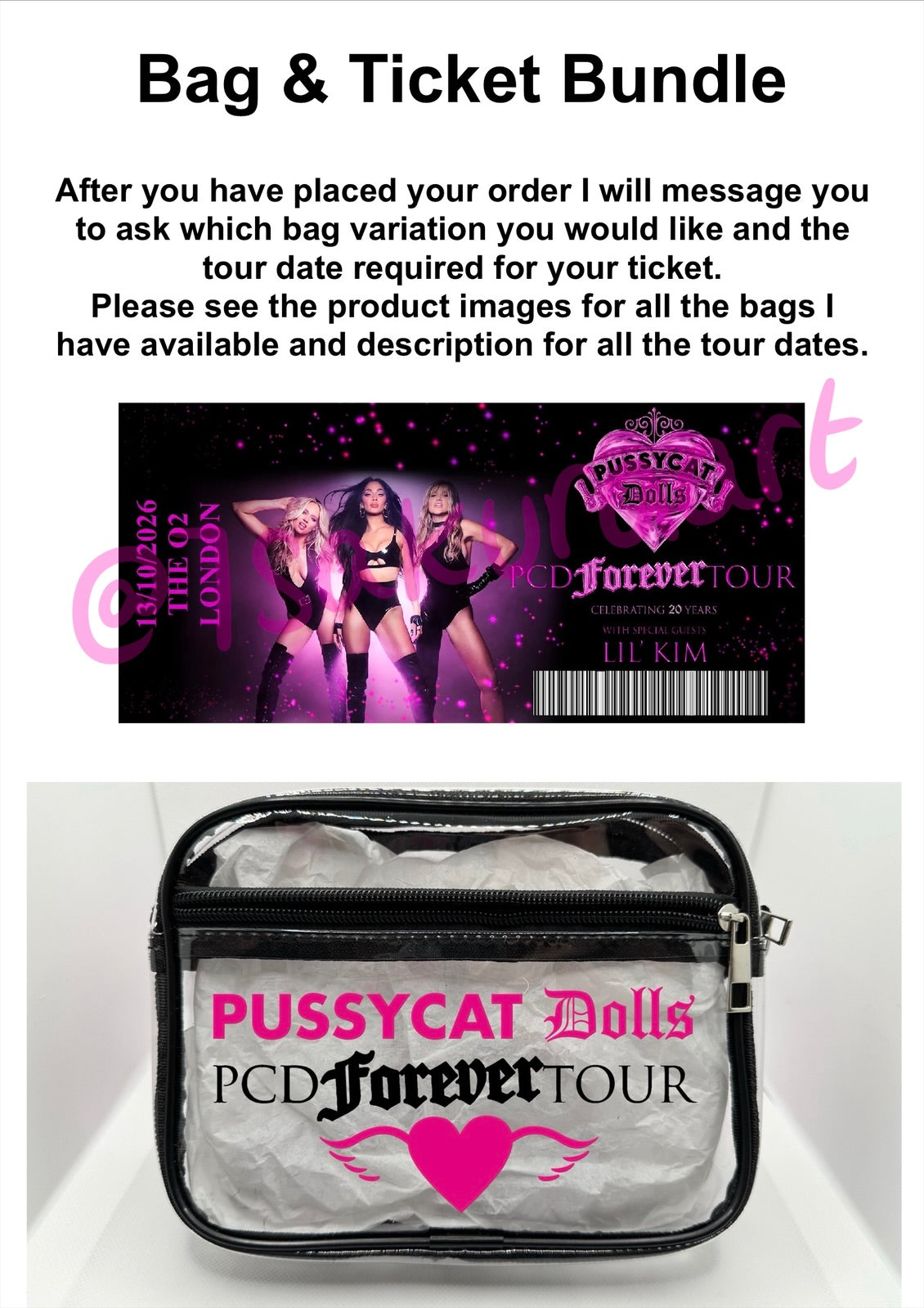 TPD 2026 Tour Concert Bag Clear Stadium Approved PVC Concert Crossbody