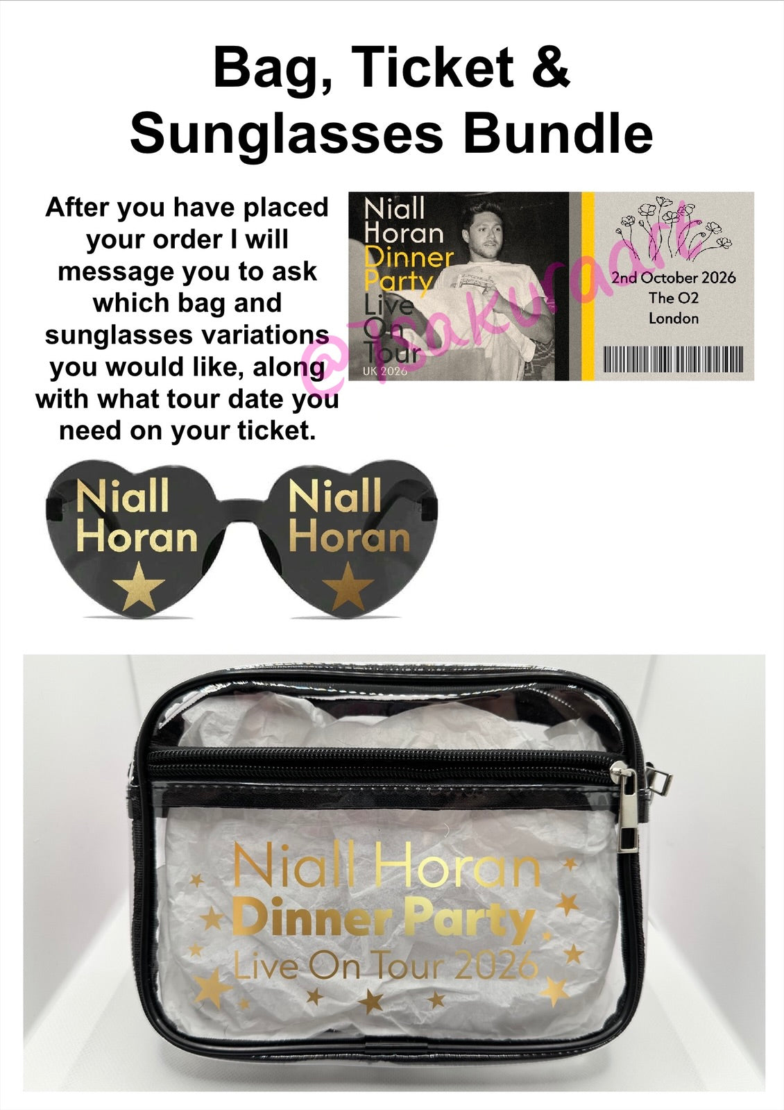 NH 2026 Tour Concert Bag Clear Stadium Approved PVC Concert Crossbody