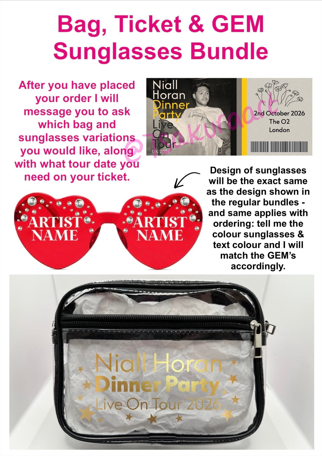 NH 2026 Tour Concert Bag Clear Stadium Approved PVC Concert Crossbody