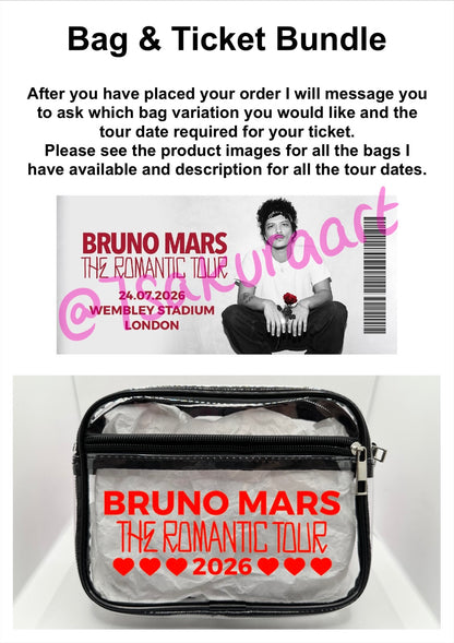 BM 2026 Tour Concert Bag Clear Stadium Approved PVC Concert Crossbody Bag