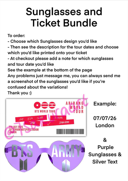 K-Pop Band 2026 Tour Sunglasses