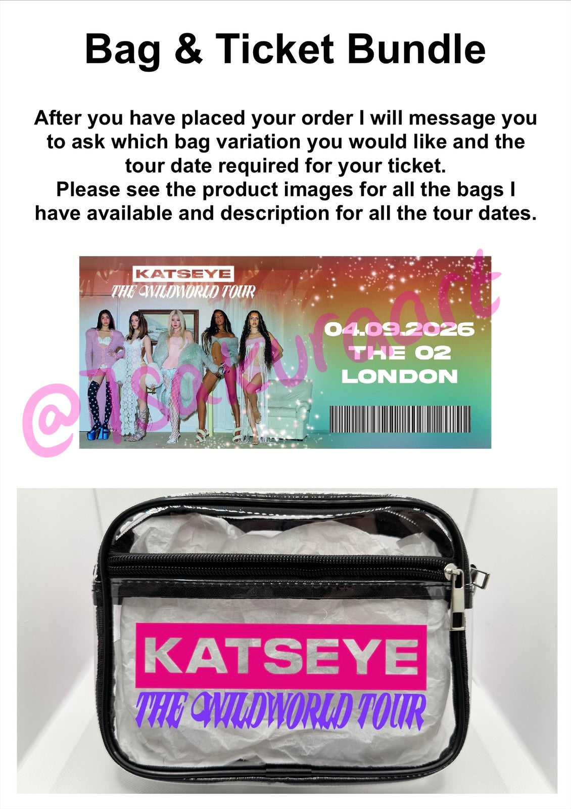 K 2026 Tour Concert Bag Clear Stadium Approved PVC Concert Crossbody
