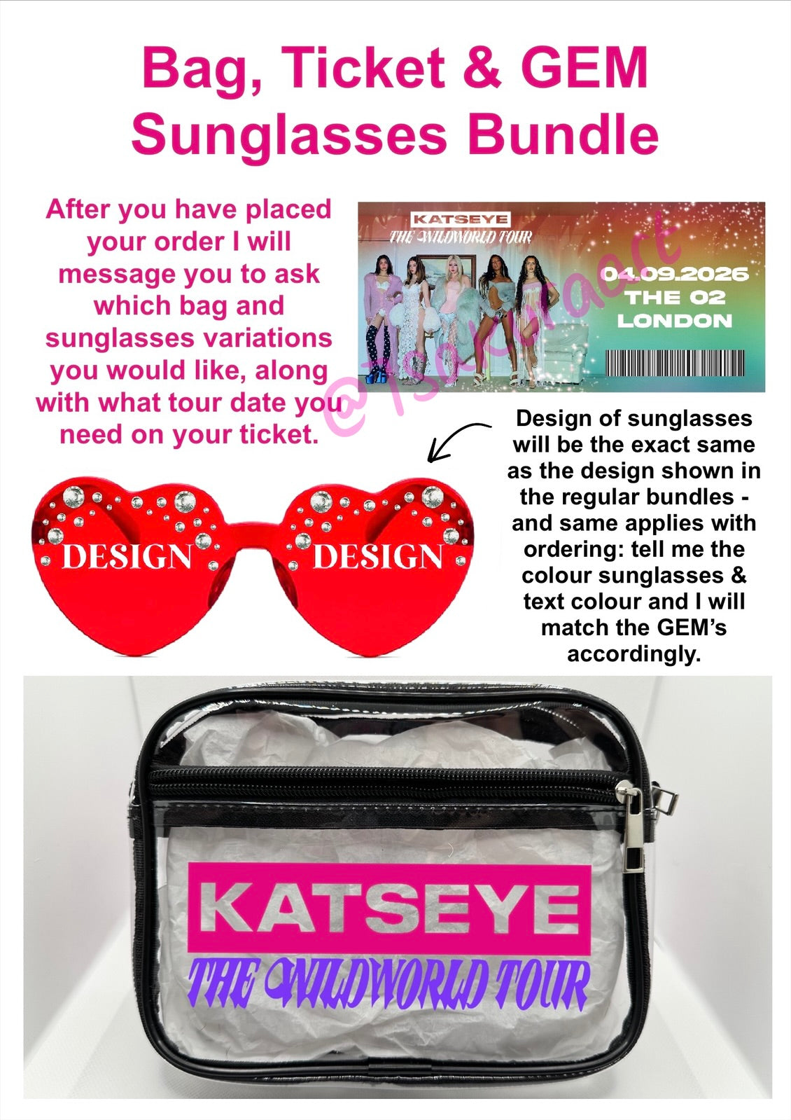 K 2026 Tour Concert Bag Clear Stadium Approved PVC Concert Crossbody