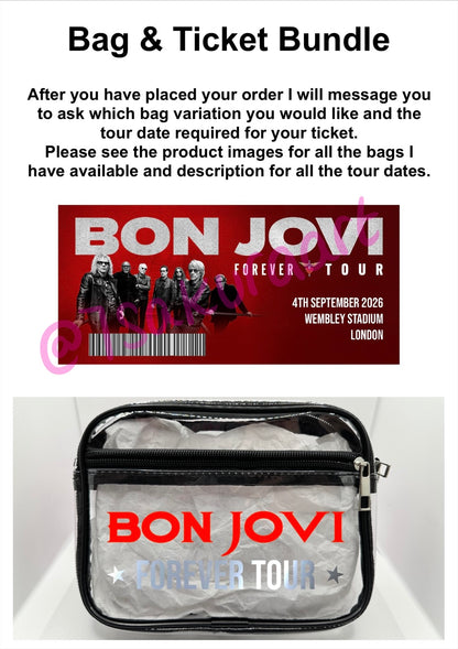BJV 2026 Tour Concert Bag Clear Stadium Approved PVC Concert Crossbody