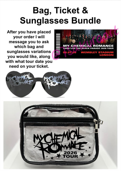 MCR 2026 Tour Concert Bag Clear Stadium Approved PVC Concert Crossbody Bag