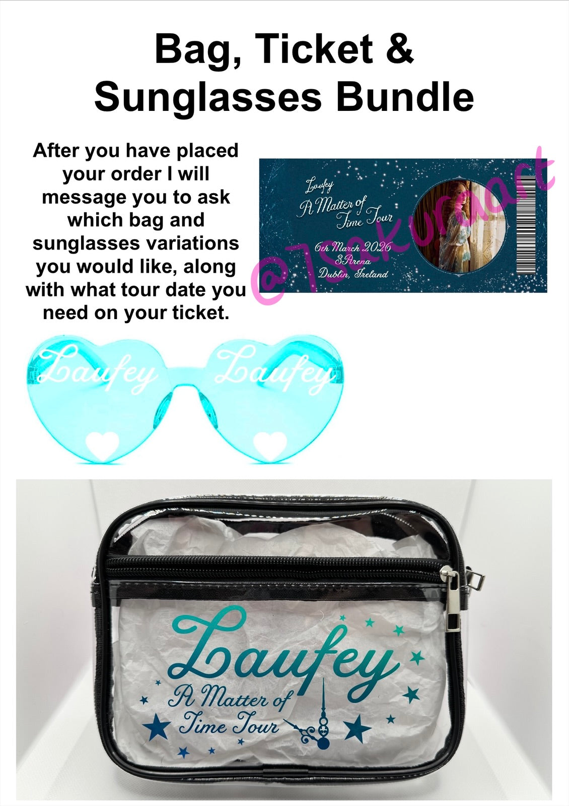 L 2026 Tour Concert Bag Clear Stadium Approved PVC Concert Crossbody Bag