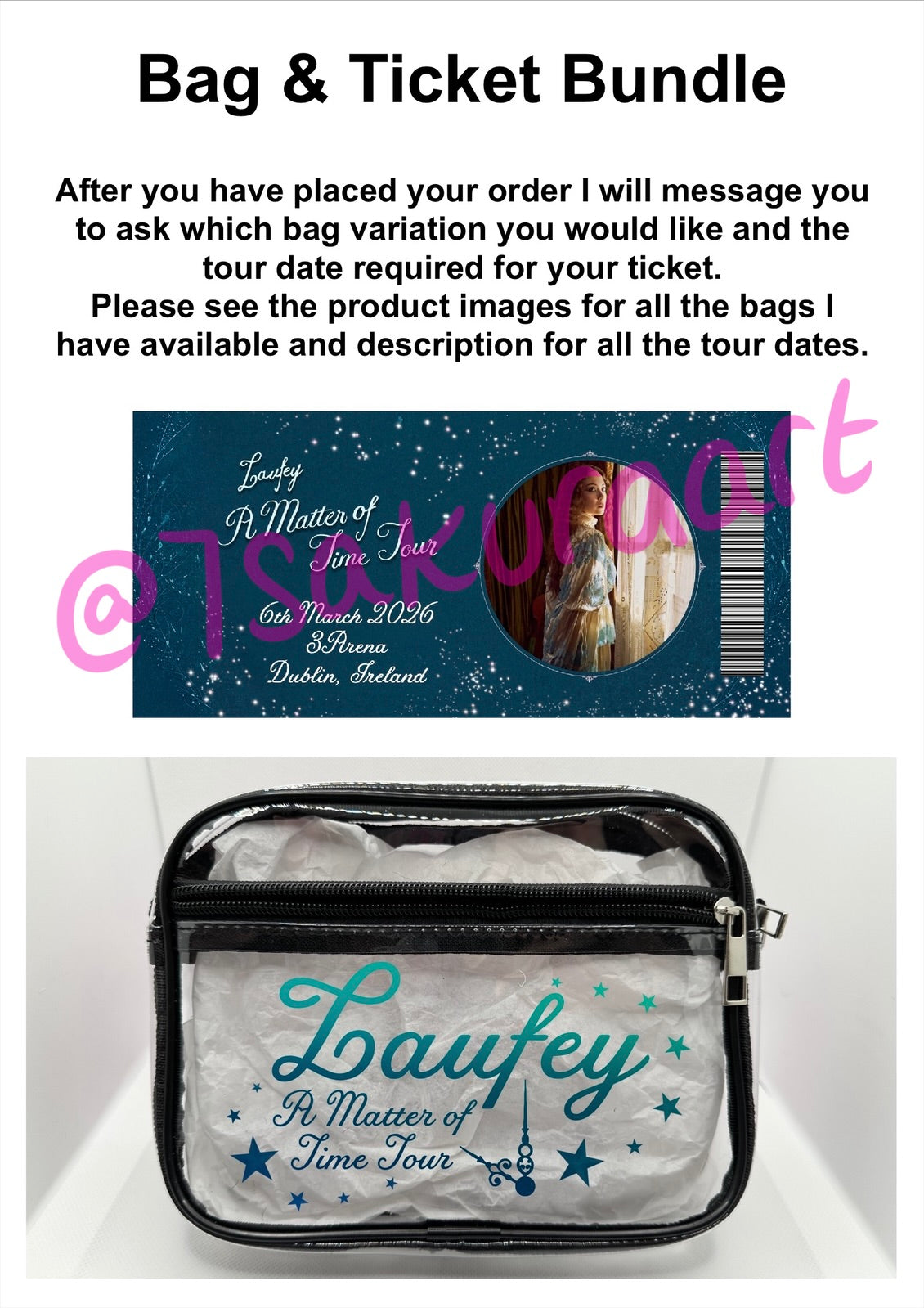 L 2026 Tour Concert Bag Clear Stadium Approved PVC Concert Crossbody Bag