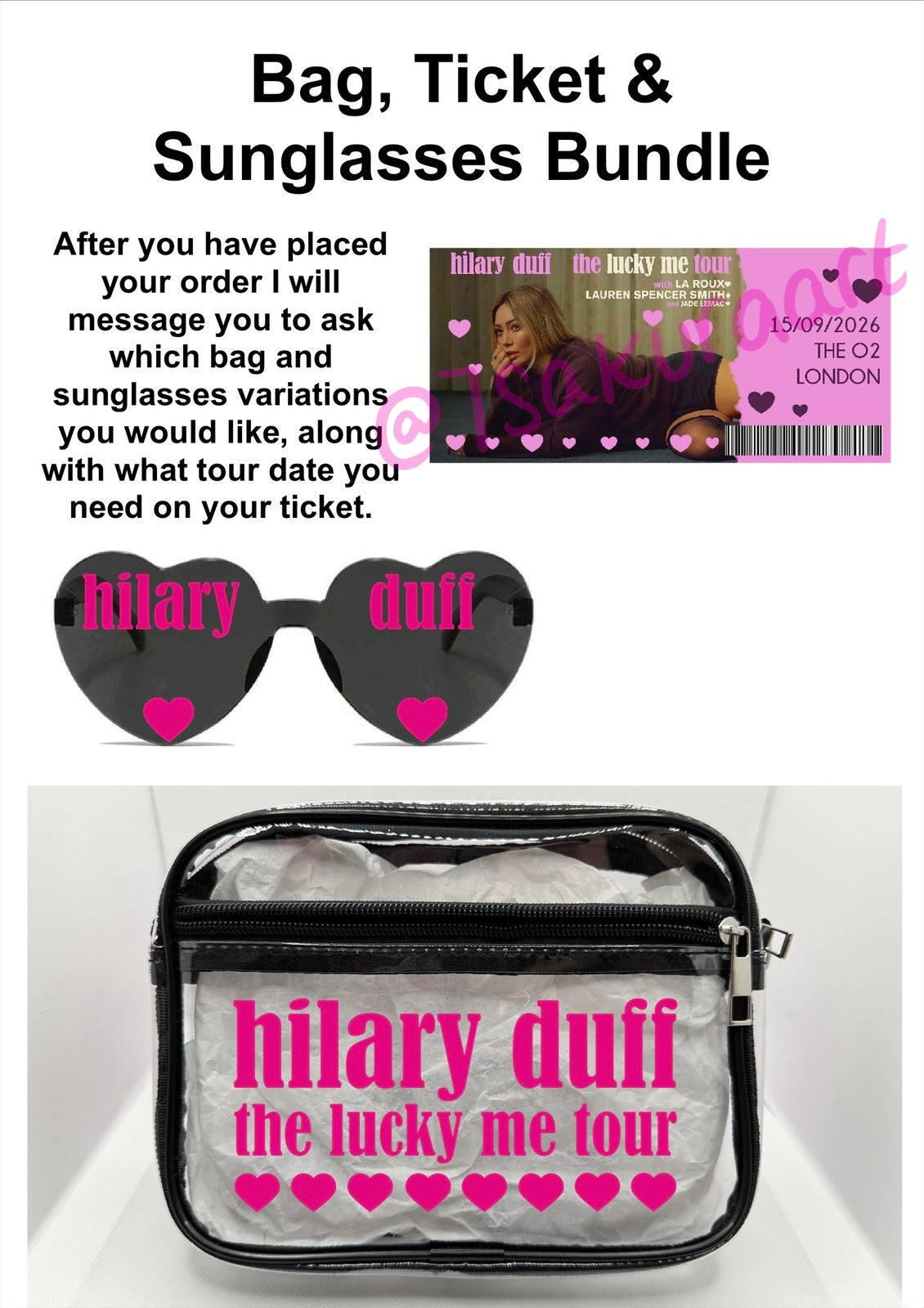 HD 2026 Tour Concert Bag Clear Stadium Approved PVC Concert Crossbody