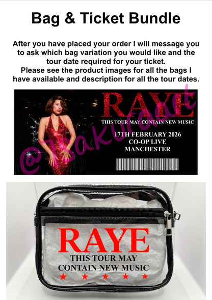 R Tour Concert Bag Clear Stadium Approved PVC Concert Crossbody Bag