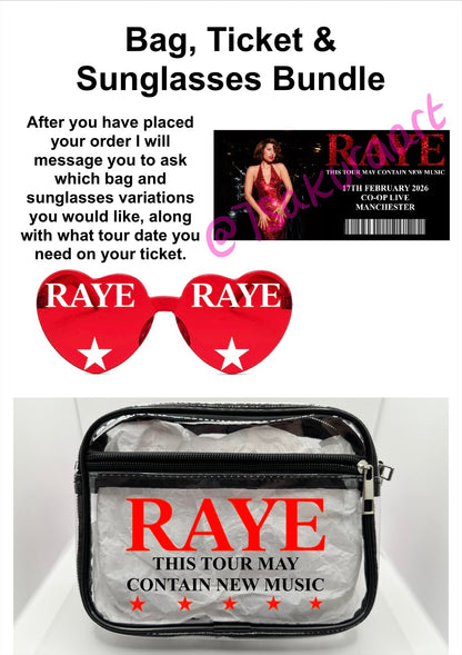 R Tour Concert Bag Clear Stadium Approved PVC Concert Crossbody Bag