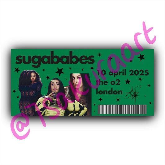 Sugababes 2025 Tour Souvenir Tickets