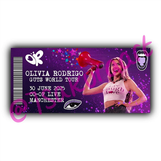 OR Guts 2025 Tour Souvenir Tickets