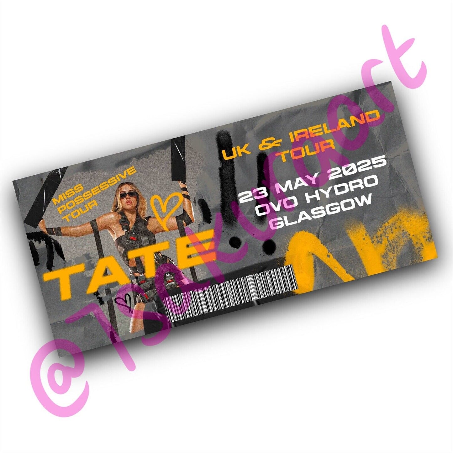 Popstar Possessive 2025 Tour Souvenir Tickets
