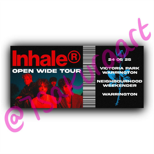 Indie Rock 2025 Tour Souvenir Tickets