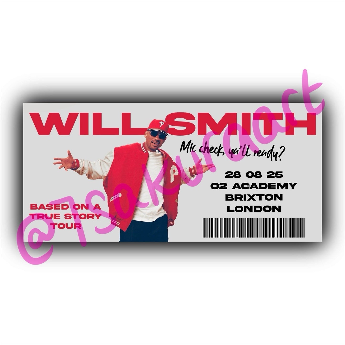 WS Based On A True Story 2025 Tour Souvenir Tickets