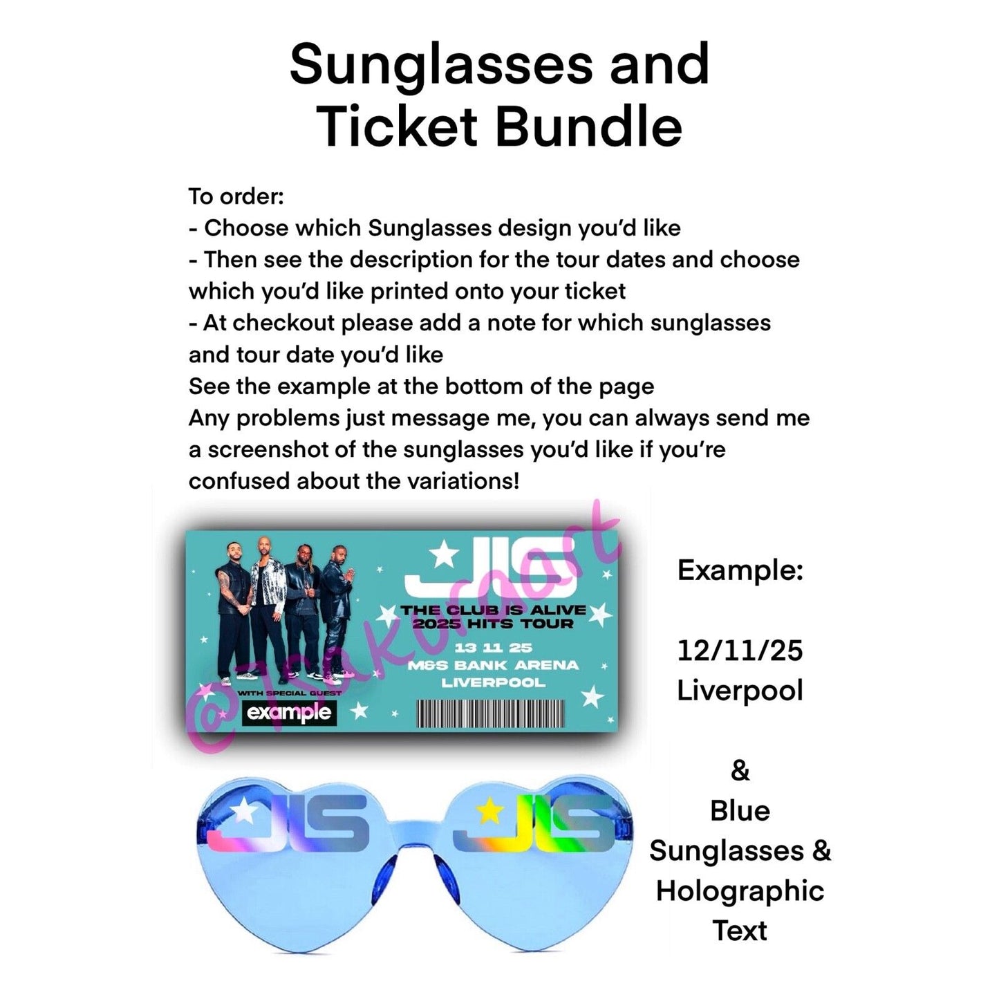 Boy Band Tour Sunglasses