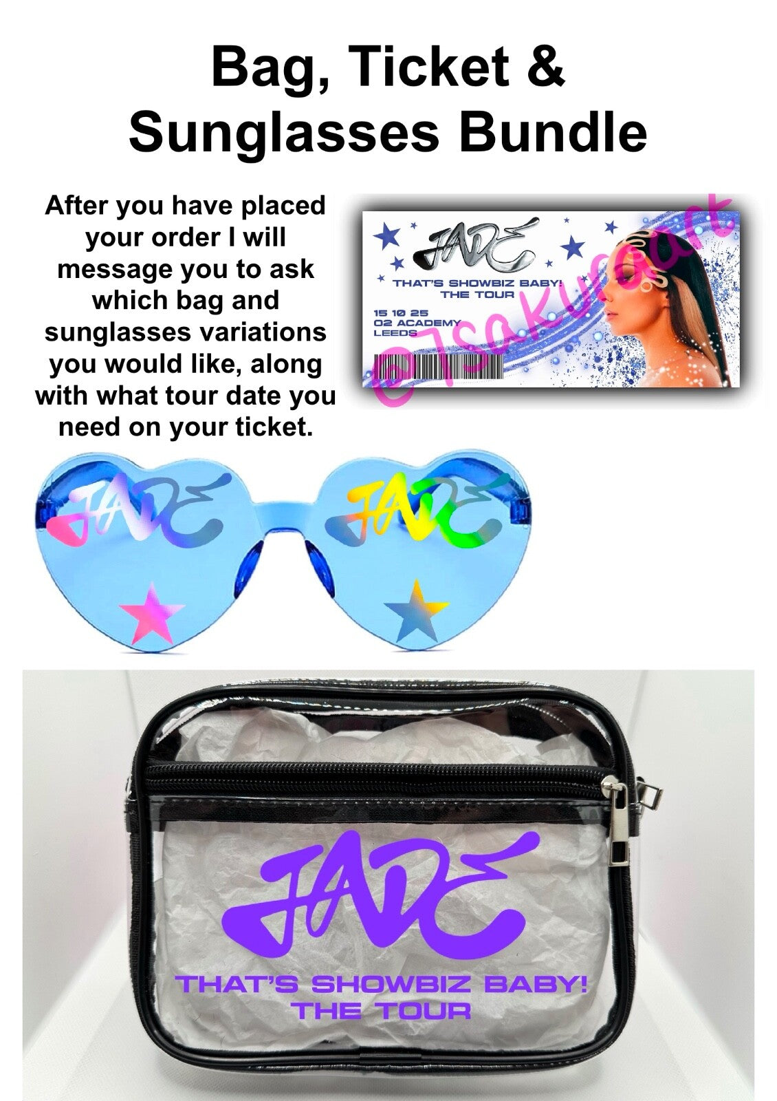 Popstar Concert Bag Clear Stadium Approved PVC Concert Crossbody Bag
