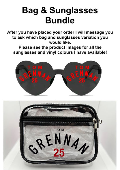 TG 25 Tour Concert Bag, Clear Stadium Approved PVC Concert Crossbody Bag