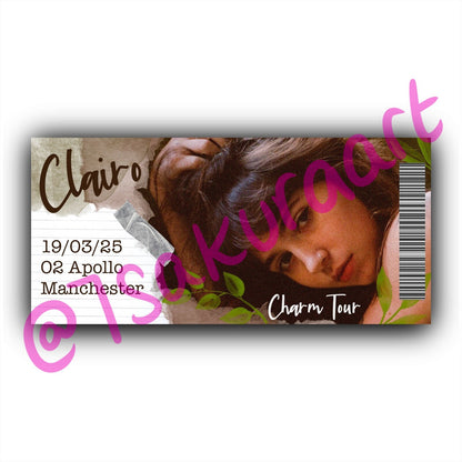 C Charm 2025 Tour Souvenir Ticket
