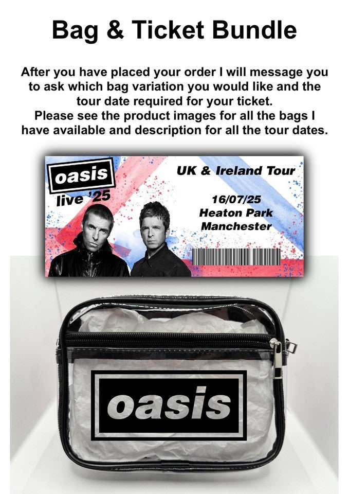 Britpop Tour Concert Bag, Clear Stadium Approved PVC Concert Crossbody Bag