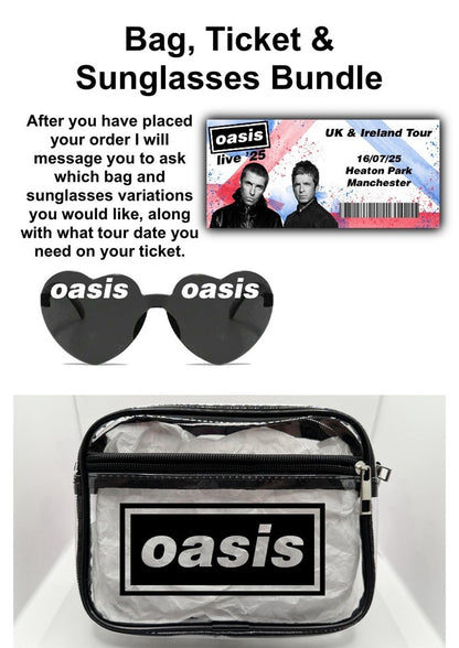 Britpop Tour Concert Bag, Clear Stadium Approved PVC Concert Crossbody Bag